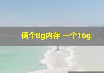 俩个8g内存 一个16g